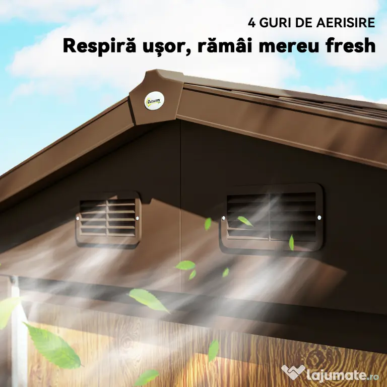 Outsunny Magazie Grădină Magazie Pentru Unelte Grădină Cu Uși Glisante 235.7x152x208.7cm | Aosom Romania