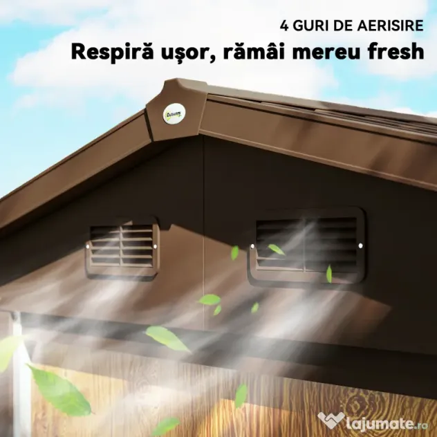 Outsunny Magazie Grădină Magazie Pentru Unelte Grădină Cu Uși Glisante 235.7x152x208.7cm | Aosom Romania