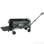 Outsunny Cărucior de Grădină 95L Pliabil cu Panou Rabatabil, din Oțel și Poliester, 125x48x78-102 cm, Verde