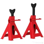 HOMCOM Set de 2 Suporturi pentru Mașină cu Înălțime de Ridicare Reglabilă, 20x17x29-42,5 cm, Roșu