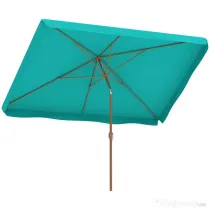 Outsunny Umbrelă de Grădină Înclinabilă cu Deschidere cu Manivelă și Orificiu de Aerisire, 300x200x235 cm, Turcoaz | Aosom Romania