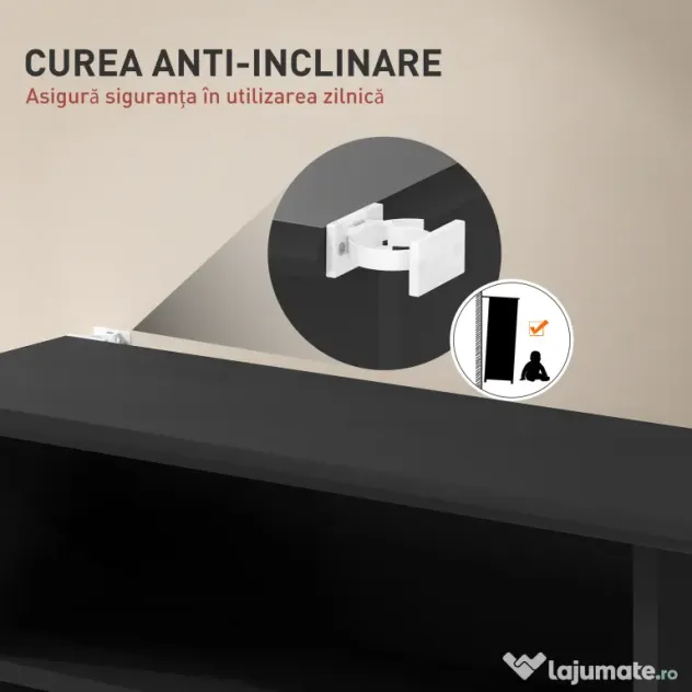 HOMCOM Dulap pentru CD-uri cu 6 Rafturi Reglabile pentru 360 CD-uri/185 DVD-uri Negru | Aosom Romania