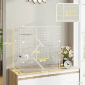 PawHut Cușcă pentru Rozătoare cu Multe Niveluri și Accesorii Incluse, 73x47x80 cm, Alb | Aosom Romania 