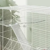 PawHut Cușcă pentru Rozătoare cu Multe Niveluri și Accesorii Incluse, 73x47x80 cm, Alb | Aosom Romania 