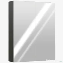 HOMCOM Dulap Suspendat de Baie cu 2 Uși cu Oglindă și 2 Rafturi Interne 60x15x75cm, Negru | Aosom Romania