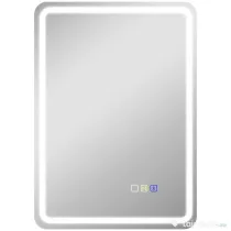 HOMCOM Oglindă de Baie Bluetooth LED 50 x 70 cm cu Anticeață - Argintiu | Aosom Romania