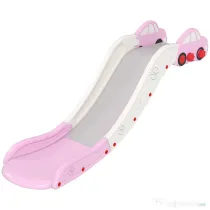 AIYAPLAY Tobogan pentru Copii din HDPE cu Zonă de Amortizare Integrată, pentru Canapele, Paturi, 18-48 luni, Roz