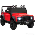 AIYAPLAY Mașină Electrică pentru Copii 3-5 Ani Land Rover Oficială 12V cu Telecomandă, Suspensii, Lumini LED, Roșie