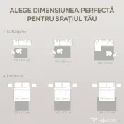 HOMCOM Covor Modern Antiderapant din Poliester și Bumbac cu Design Liniar, pentru Living, Dormitor, Crem