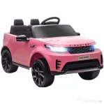 AIYAPLAY Mașinuță Electrică pentru Copii Licență Land Rover cu Faruri LED, Claxon și Telecomandă, 105x68.5x58 cm, Roz