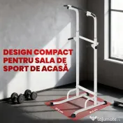 SPORTNOW Power Tower cu Bare Dip și Tracțiuni, Stație Multifuncțională cu Înălțime Reglabilă 176,5-227 cm, Structură din Oțel pentru Antrenament Acasă, Capacitate 120 kg | Aosom Romania