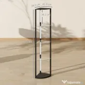 HOMCOM Lampă de podea cu 5 rafturi și lumină LED, 3 niveluri de luminozitate și întrerupător cu pedale, Negru | Aosom Romania 