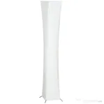 HOMCOM Lampă de Podea Modernă cu Comutator de Picior, din Oțel și Țesătură, 25x25x129 cm, Alb și Argintiu