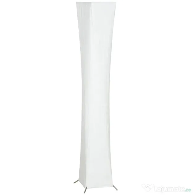HOMCOM Lampă de Podea Modernă cu Întrerupător de Picior, din Oțel și Plastic, 25x25x129 cm, Alb și Argintiu | Aosom Romania