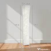 HOMCOM Lampă de Podea Modernă cu Întrerupător de Picior, din Oțel și Plastic, 25x25x129 cm, Alb și Argintiu | Aosom Romania 