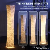 HOMCOM Lampă de Podea Modernă cu Întrerupător de Picior, din Oțel și Plastic, 25x25x129 cm, Alb și Argintiu | Aosom Romania 