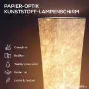 HOMCOM Lampă de Podea Modernă cu Întrerupător de Picior, din Oțel și Plastic, 25x25x129 cm, Alb și Argintiu | Aosom Romania 