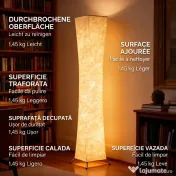 HOMCOM Lampă de Podea Modernă cu Întrerupător de Picior, din Oțel și Plastic, 25x25x129 cm, Alb și Argintiu | Aosom Romania 
