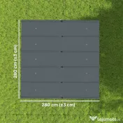 Outsunny Copertină pentru Pergolă cu 10 Orificii de Drenaj, Tavan de Rezervă în Poliester Respirabil, Doar Acoperire, 288x298 cm, UV30+, pentru Pergola Grădină 3x3m, Gri Închis | Aosom Romania 