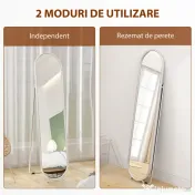 HOMCOM Oglindă Ovală Aurie Înaltă | Aosom Romania 