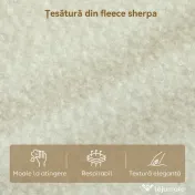 HOMCOM Divan 2 Locuri Imbottit în Sherpa cu Perne Detașabile, Picioare din Lemn de Eucalipt, Design Compact pentru Living, 137x69x82 cm, Crem | Aosom Romania 