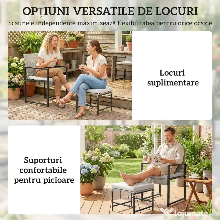 Outsunny ratan sintetic poliratan | Aosom Romania
