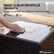 Outsunny Set Modular de Grădină din Rattan cu Perne, Canapea de Colț Gri, 5 Piese | Aosom Romania 
