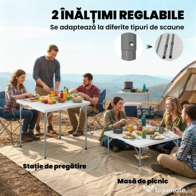 Outsunny Masă de Picnic Pliabilă | Aosom Romania