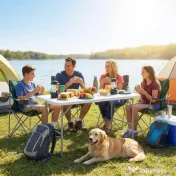 Outsunny Masă de Camping și Picnic Pliabilă, 120x60 cm, Alb | Aosom Romania