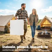 Outsunny Masă de Camping și Picnic Pliabilă, 120x60 cm, Alb | Aosom Romania