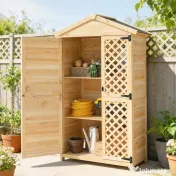 Outsunny Dulap de Exterior: Căsuță de Grădină cu Ușă Ventilată și Kit Anti-Răsturnare. | Aosom Romania 