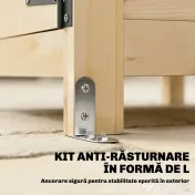 Outsunny Dulap de Exterior: Căsuță de Grădină cu Ușă Ventilată și Kit Anti-Răsturnare. | Aosom Romania 
