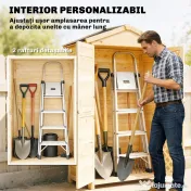 Outsunny Dulap de Exterior: Căsuță de Grădină cu Ușă Ventilată și Kit Anti-Răsturnare. | Aosom Romania 