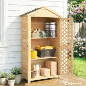 Outsunny Dulap de Exterior: Căsuță de Grădină cu Ușă Ventilată și Kit Anti-Răsturnare. | Aosom Romania 