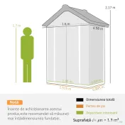 Outsunny metal 2 3, magazie căsuță dulap depozitare cutie | Aosom Romania 