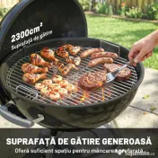 Outsunny Grătar rotund tip kettle | Aosom Romania