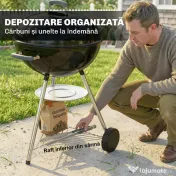 Outsunny Grătar rotund tip kettle | Aosom Romania