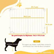PawHut Barieră extensibilă divizor | Aosom Romania