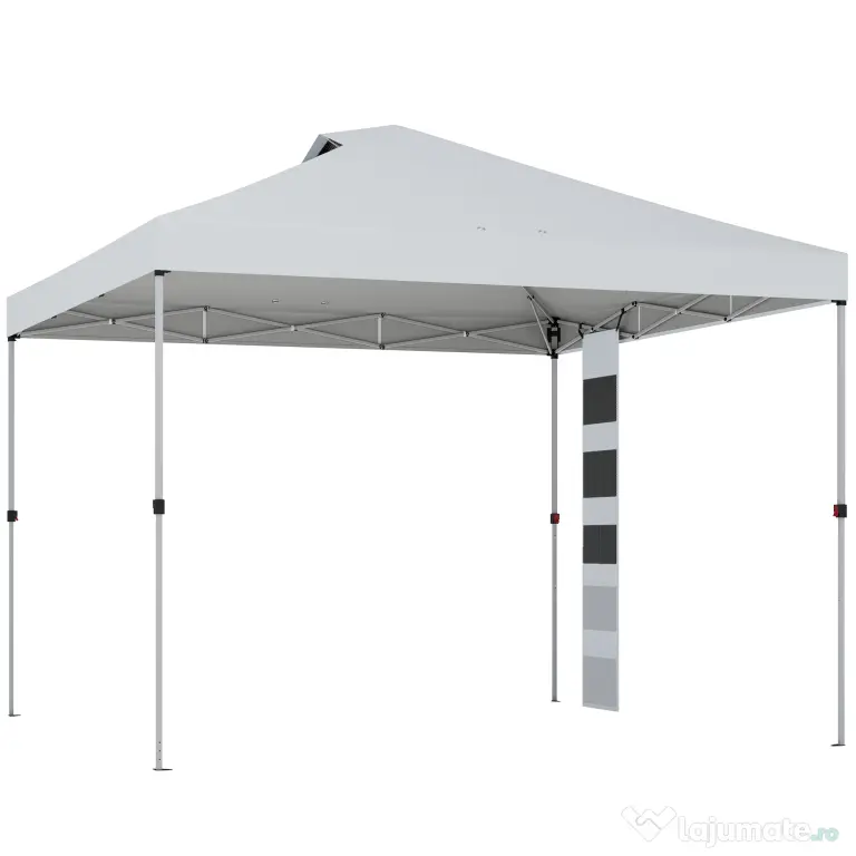 Outsunny Pavilion 3x3 m Pop-Up cu Buzunare, UPF 50+, cu Saci de Nisip și Geantă cu Roți | Aosom Romania
