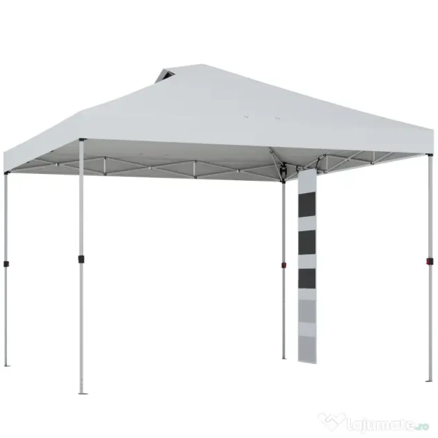 Outsunny Pavilion 3x3 m Pop-Up cu Buzunare, UPF 50+, cu Saci de Nisip și Geantă cu Roți | Aosom Romania