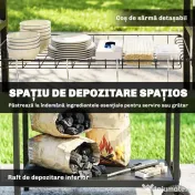 Outsunny căruț grătar | Aosom Romania 