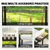 Outsunny căruț grătar | Aosom Romania 