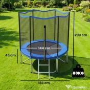 SPORTNOW trambulină elastică, trambulină, covor elastic, trambulină elastică de grădină, trambulină cu plasă | Aosom Romania 