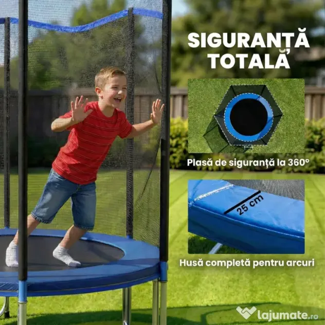 SPORTNOW trambulină elastică, trambulină, covor elastic, trambulină elastică de grădină, trambulină cu plasă | Aosom Romania