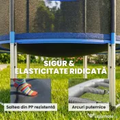 SPORTNOW trambulină elastică, trambulină, covor elastic, trambulină elastică de grădină, trambulină cu plasă | Aosom Romania 