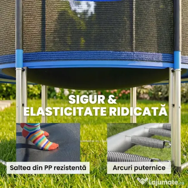 SPORTNOW trambulină elastică, trambulină, covor elastic, trambulină elastică de grădină, trambulină cu plasă | Aosom Romania