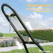 Outsunny Suport Reglabil pentru Hamac din Oțel cu Lanțuri și Cârlige în Formă de S, pentru Hamace de 2,75-4 m, 278 cm, Negru | Aosom Romania