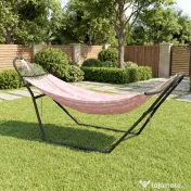 Outsunny Suport Reglabil pentru Hamac din Oțel cu Lanțuri și Cârlige în Formă de S, pentru Hamace de 2,75-4 m, 278 cm, Negru | Aosom Romania
