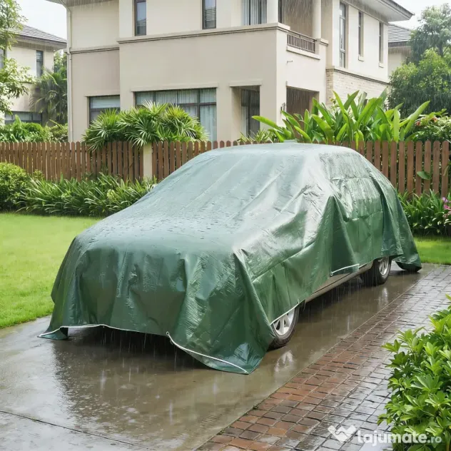 Outsunny Prelată Exterioară Impermeabilă 6x4 m, Prelată din PE cu Ochiuri Reîntărite, Rezistentă la UV pentru Mobilier de Grădină, Sere, Lemn de Foc, Verde | Aosom Romania