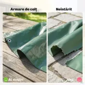 Outsunny Prelată Exterioară Impermeabilă 6x4 m, Prelată din PE cu Ochiuri Reîntărite, Rezistentă la UV pentru Mobilier de Grădină, Sere, Lemn de Foc, Verde | Aosom Romania 